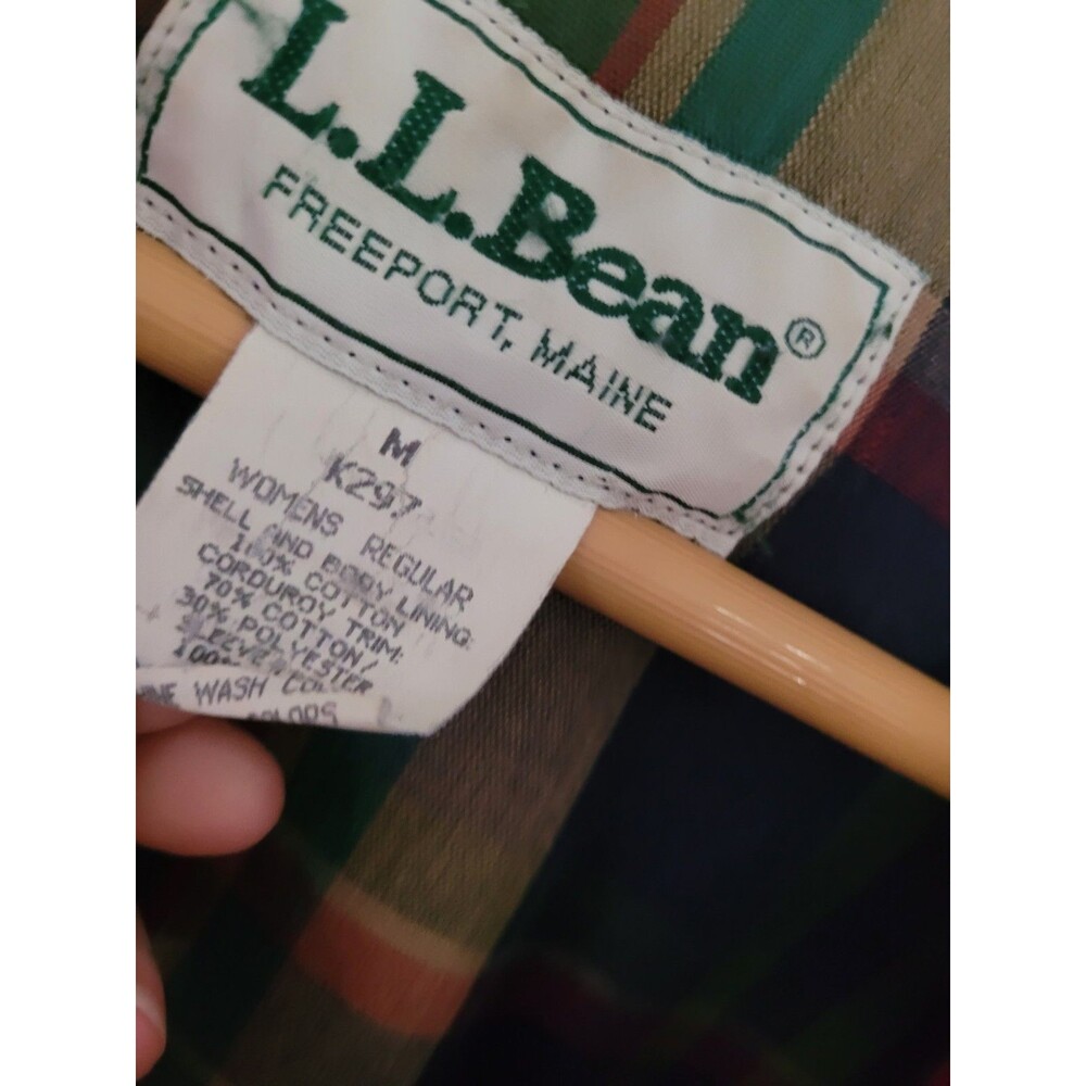 Vintage L.L.Bean PrimaLoft Barn Chore Coat Womens Medium Red Flannel Lined - Picture 11 of 15